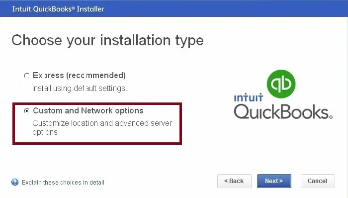 Customer and Network Install in QuickBooks - Screenshot