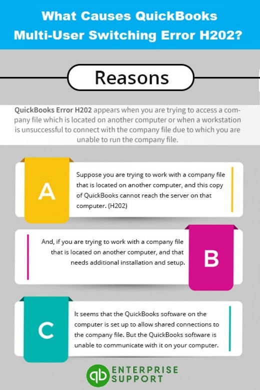 Causes of QuickBooks Error Code H202 - Info-graphic Image