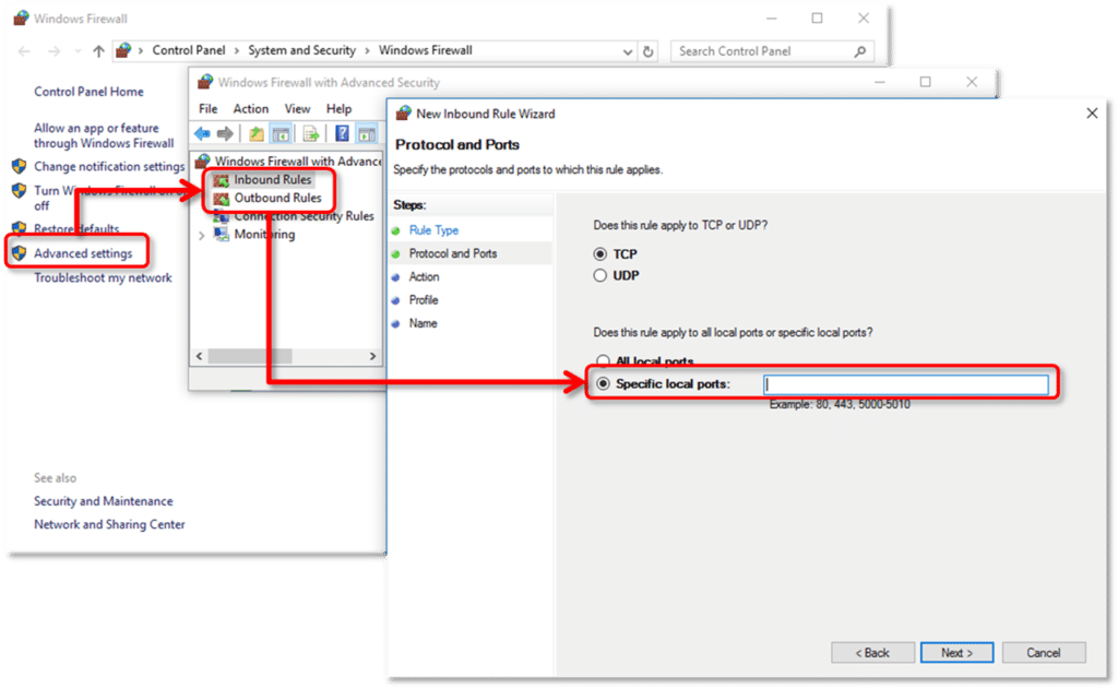 Configuring QuickBooks firewall and security exceptions - Screenshot