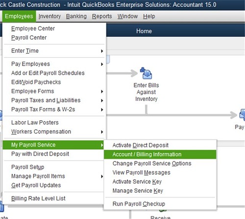 how do i find my quickbooks payroll service status