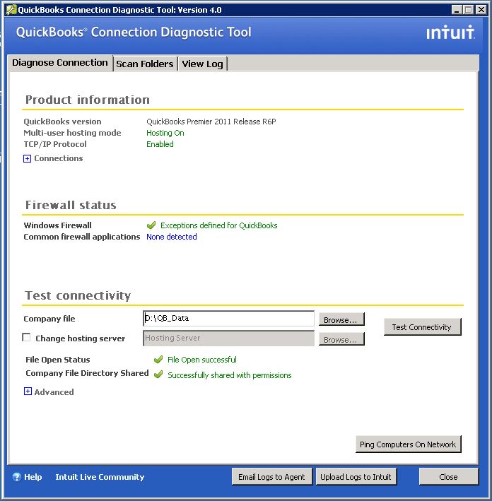 Use QuickBooks Connection Diagnostic Tool to Fix Network Issues