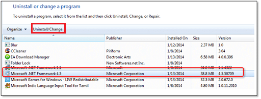 Repair Microsoft .Net Framework - Screenshot