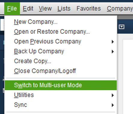 quickbooks 2016 multi user setup