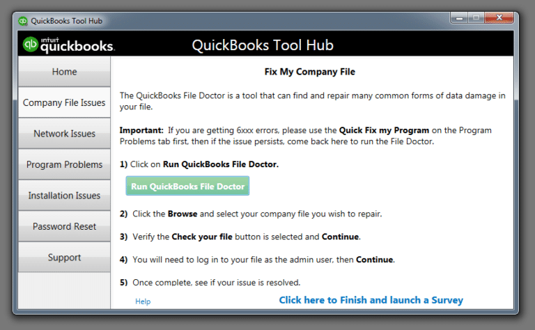 quickbooks pro 2008 company file repair