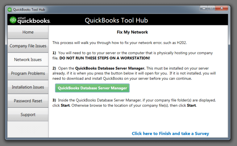 Network issues - QB tool hub - Screenshot