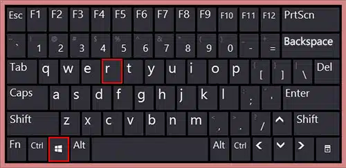 Press Windows + R keys