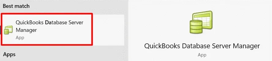 Search QuickBooks database server manager - Image