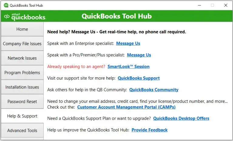 Support Tool hub-screenshot