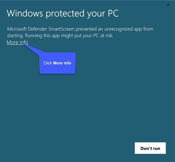 Windows Protected your system - Image