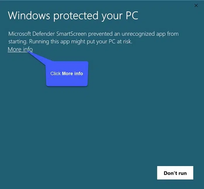 Windows Protected your system - Image