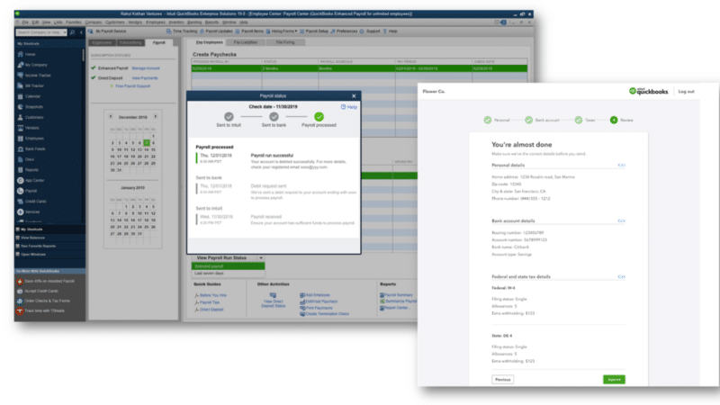 Payroll status for direct deposit - Screenshot 1