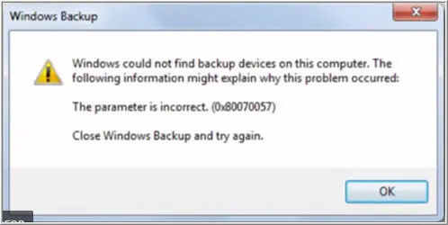 QuickBooks error code 0x80070057 - Screenshot
