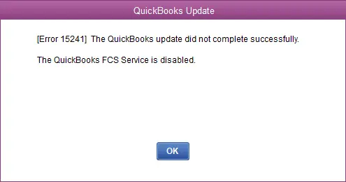 QuickBooks error code 15241-Screenshot
