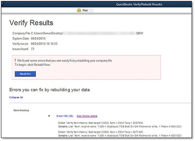 Verify Results - Screenshot