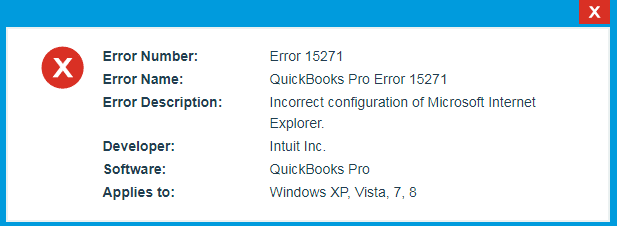 QuickBooks Payroll Update Error 15271 - Screenshot