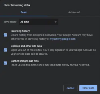 Clear browsing data - Image