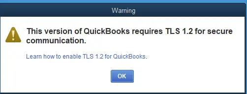 TLS 1.2 update for QuickBooks desktop