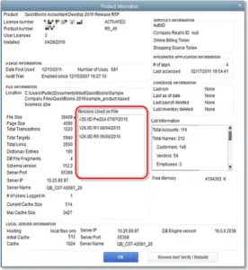 File Section in Product Information Windows - Screenshot