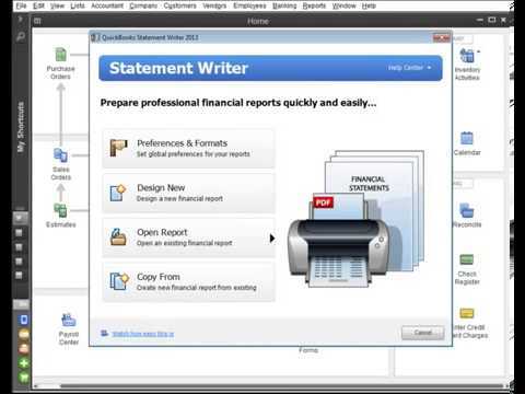 QuickBooks statement writer - Screenshot Image