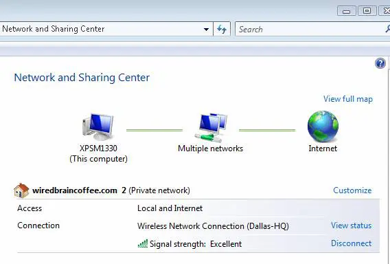 Check Network connectivity - Screenshot