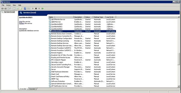 QBdatabaseserviceuser23 option - Screenshot