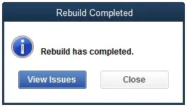 Rebuild has completed - Screenshot