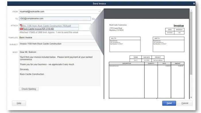 PDF Invoice and attachment review option - Screenshot Image 1