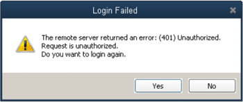 QuickBooks Error 401 - Screenshot Image