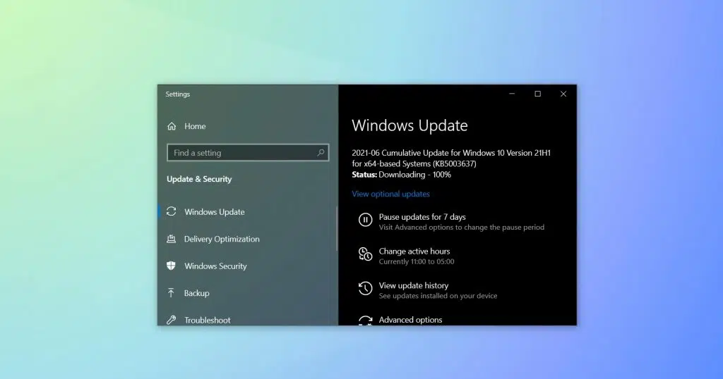 Windows Update Screenshot 1024x538