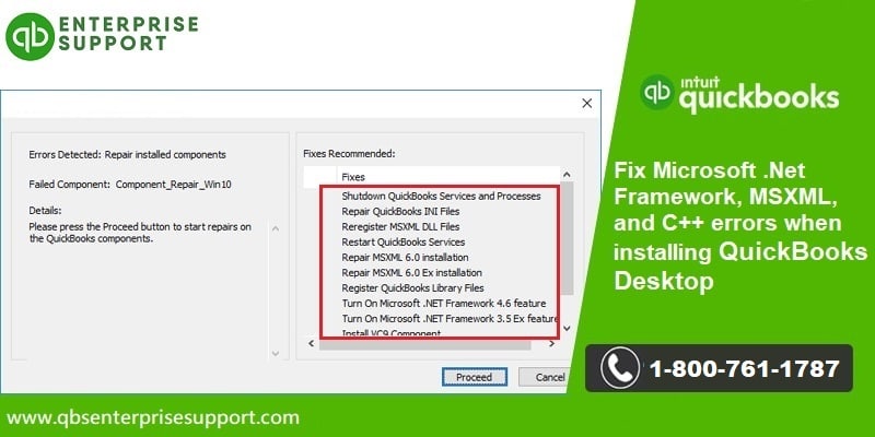 Fix Microsoft .Net Framework MSXML and C errors when installing QuickBooks Desktop - Featured Image