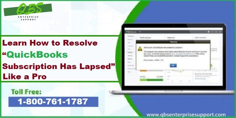 Methods to Fix QuickBooks subscription has lapsed error like a Pro - Featuring Image