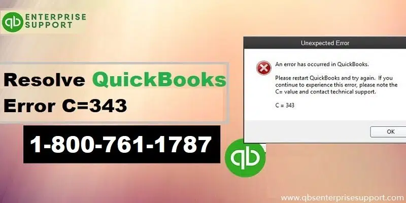 Resolve QuickBooks Error C=343 when opening QuickBooks desktop - Featuring Image
