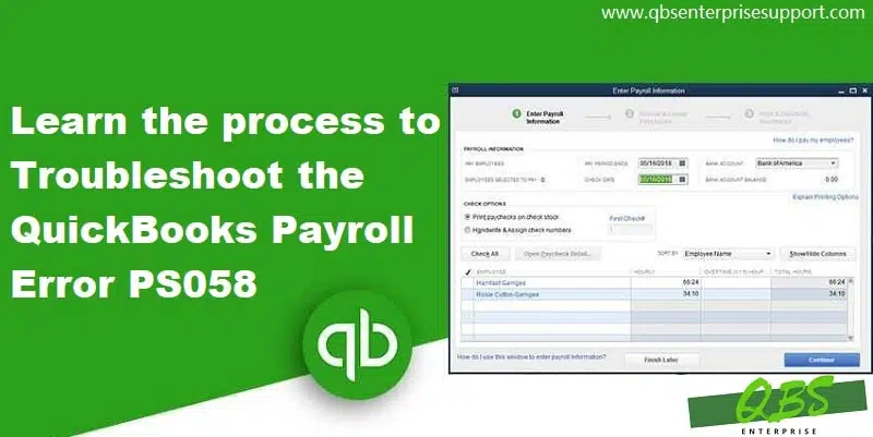 Resolve QuickBooks Payroll Error PS058 (Update Download or Installation Failed) - Screenshot Image