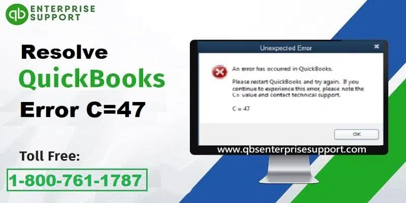 What are the methods to troubleshoot the QuickBooks error C=47 - Featuring Image