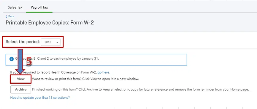 Print W-2 forms with the QuickBooks - Image 2