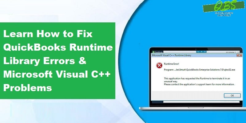 Fix QuickBooks Runtime Library Errors & Microsoft Visual C++ Problems - Featuring Image