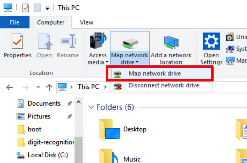 map network drive - Screenshot Image