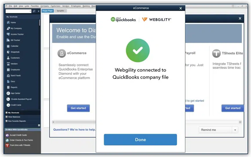 Add-on e-Commerce integration powered by Webgility - Screenshot Image