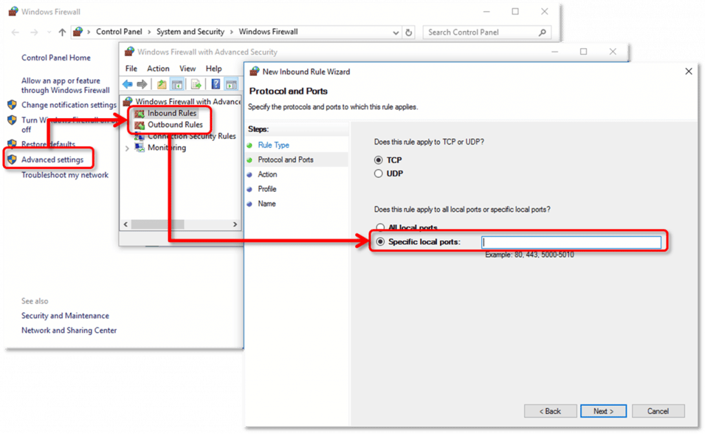 Configuring QuickBooks firewall and security exceptions - Screenshot Image