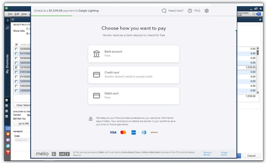 Pay bills with Melio - Screenshot Image 1