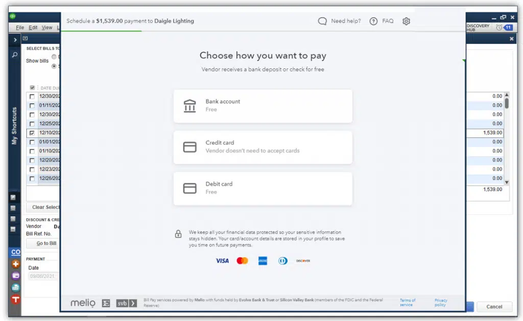 Pay bills with Melio - Screenshot Image 1