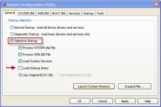 Perform a clean install of QuickBooks in selective startup mode - Screenshot Image