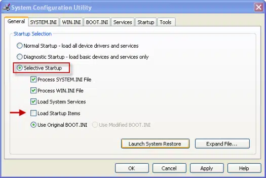 Perform a clean install of QuickBooks in selective startup mode - Screenshot Image