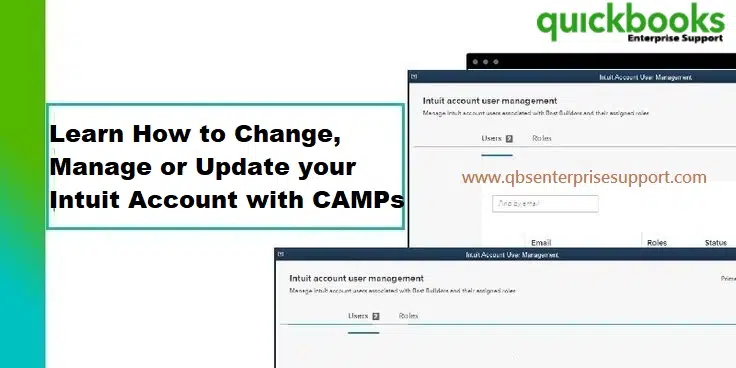 How to Change, Manage or Update your Intuit Account with CAMPs?