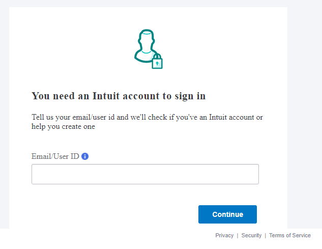 Sign in with the Intuit account details - Image