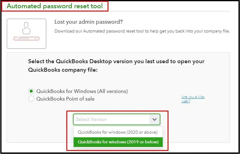 Version of QuickBooks desktop - Image