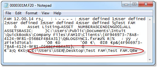 File path ending in .QBW - Image