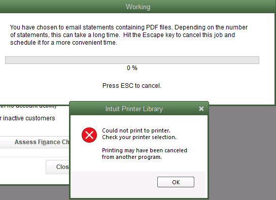 Intuit Printer Library Error - Image