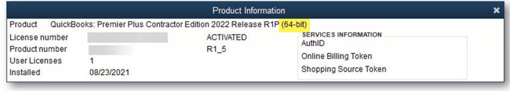 Product Information 2022 - Screenshot Image
