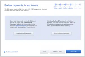Reviewing the payments for exclusions - Image